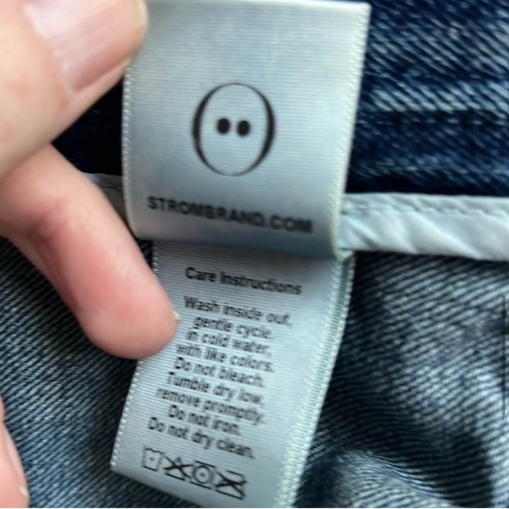 Strom Dark Blue Belted Jean Jacket - Picture 5 of 7